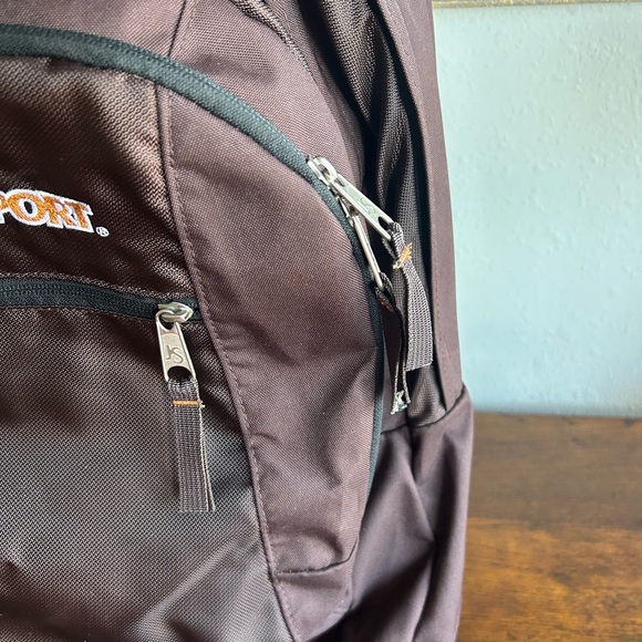 brown logo jansport backpack Right Pack Expressions a dedicated padded laptop sleeve JanSport Big Student Backpack -